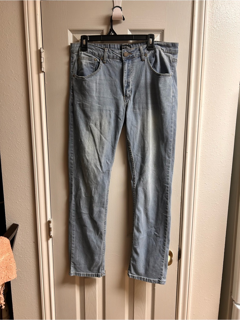 7 Groove New York Light Wash Straight Men’s Jeans 34x32